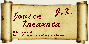 Jovica Karamata vizit kartica